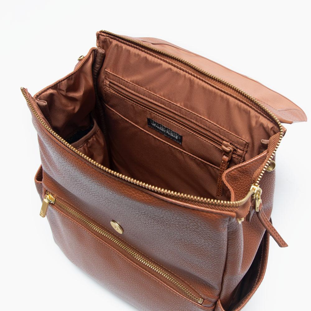 Cognac Mini Classic Bag II by Freshly Picked