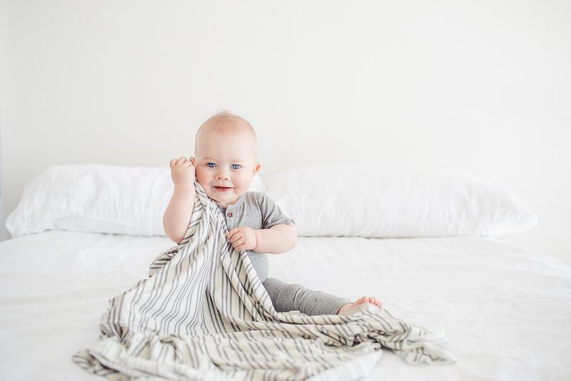Knit Swaddle Blanket in Midtown by Copper Pearl