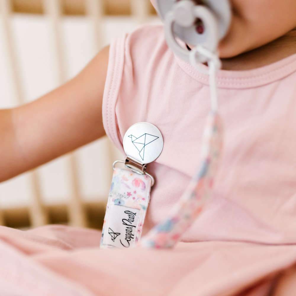 Binky Clip Set in Bloom by Copper Pearl