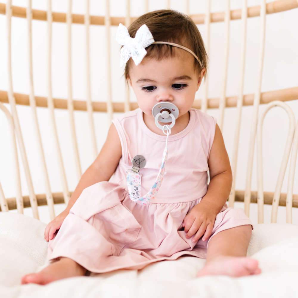 Binky Clip Set in Bloom by Copper Pearl