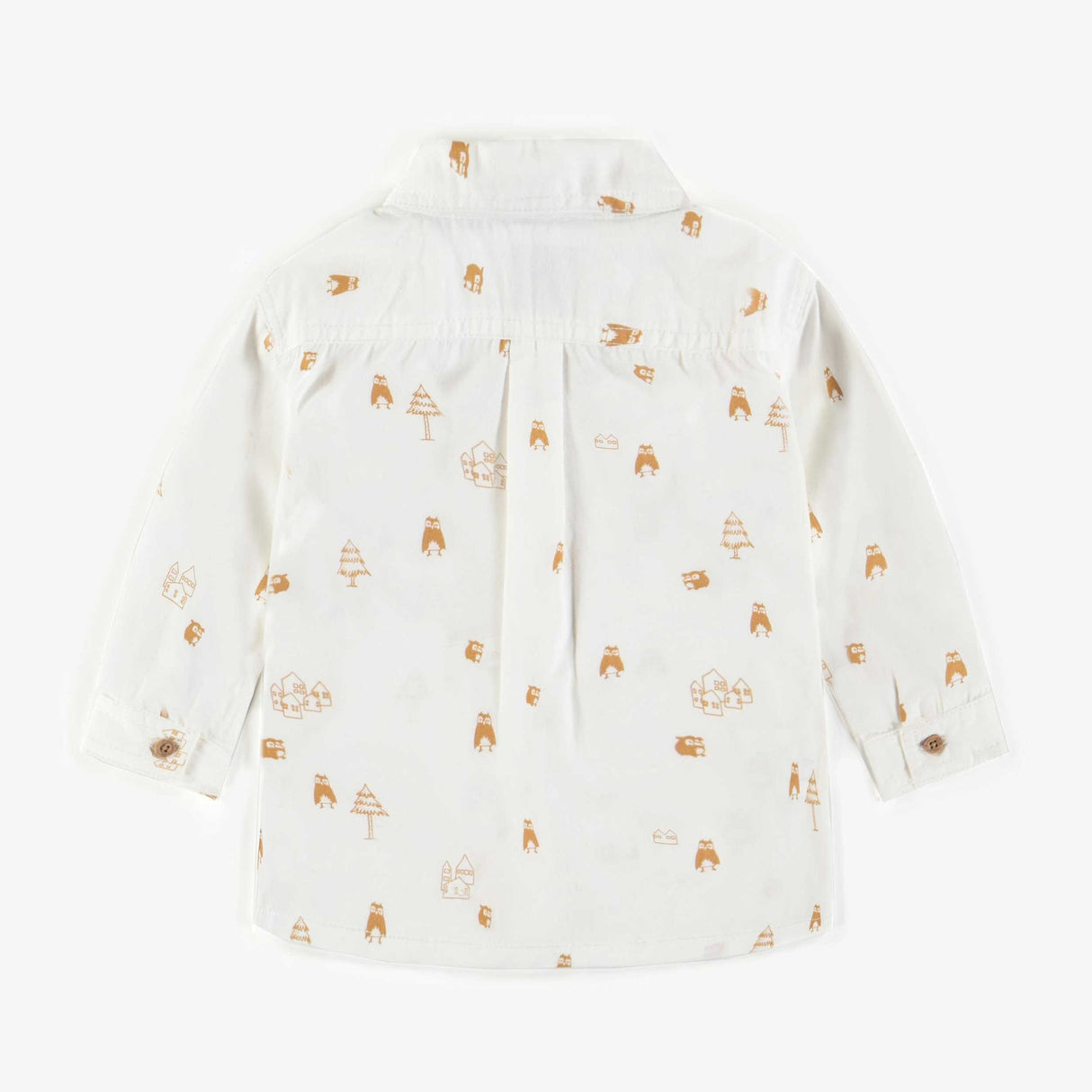 Cream Shirt in Orange Forrest by Sourismini