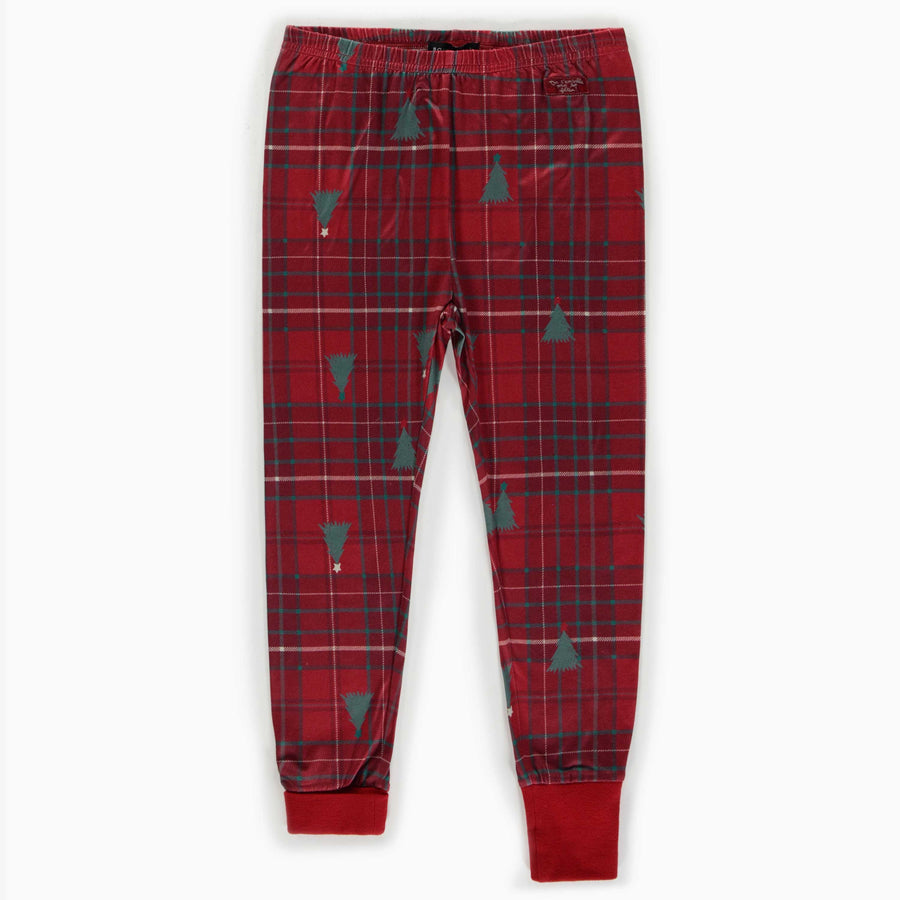 Red Patterned Holiday Pajama by Sourismini