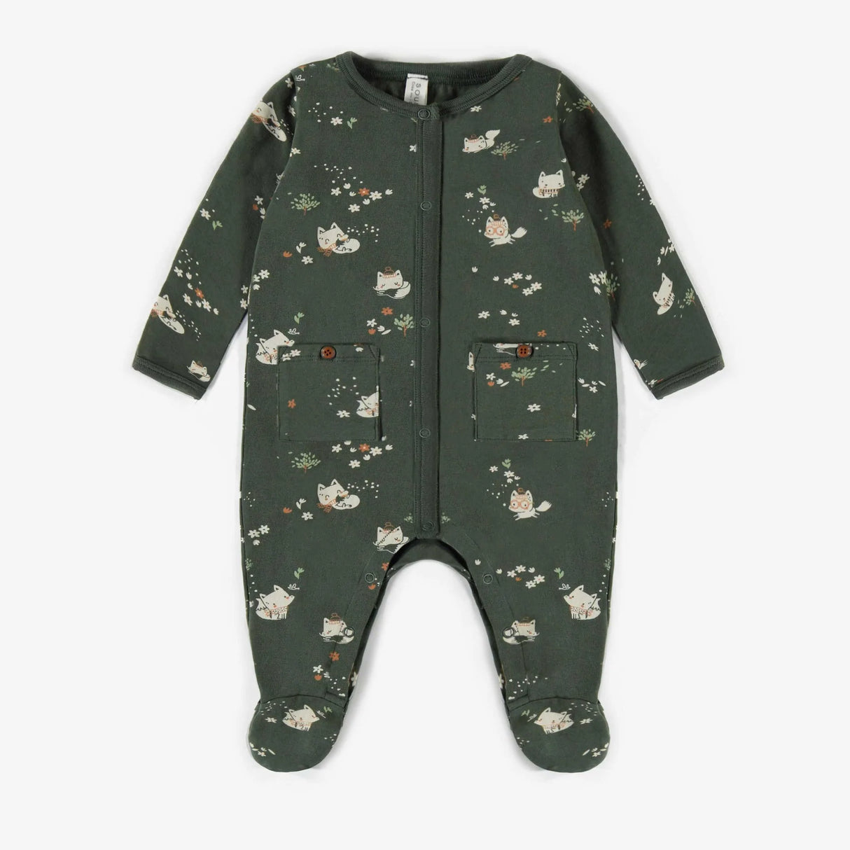 Green Patterned One-Piece by Sourismini