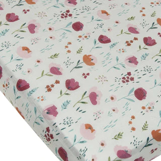 Loulou Lollipop - Fitted Crib Sheet - Rosey Bloom