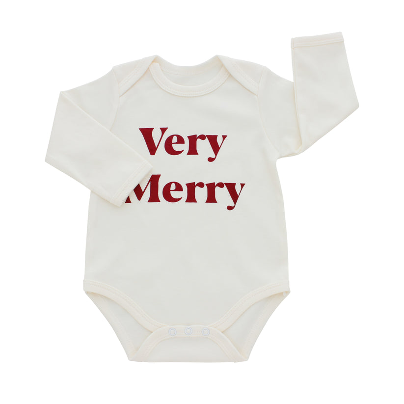 Very Merry Long Sleeve Onesie by Emerson and Friends