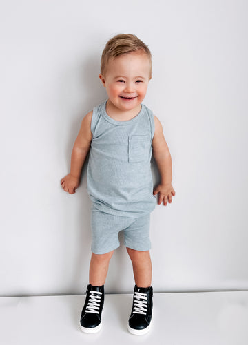 Ribbed Biker Short by Little Bipsy