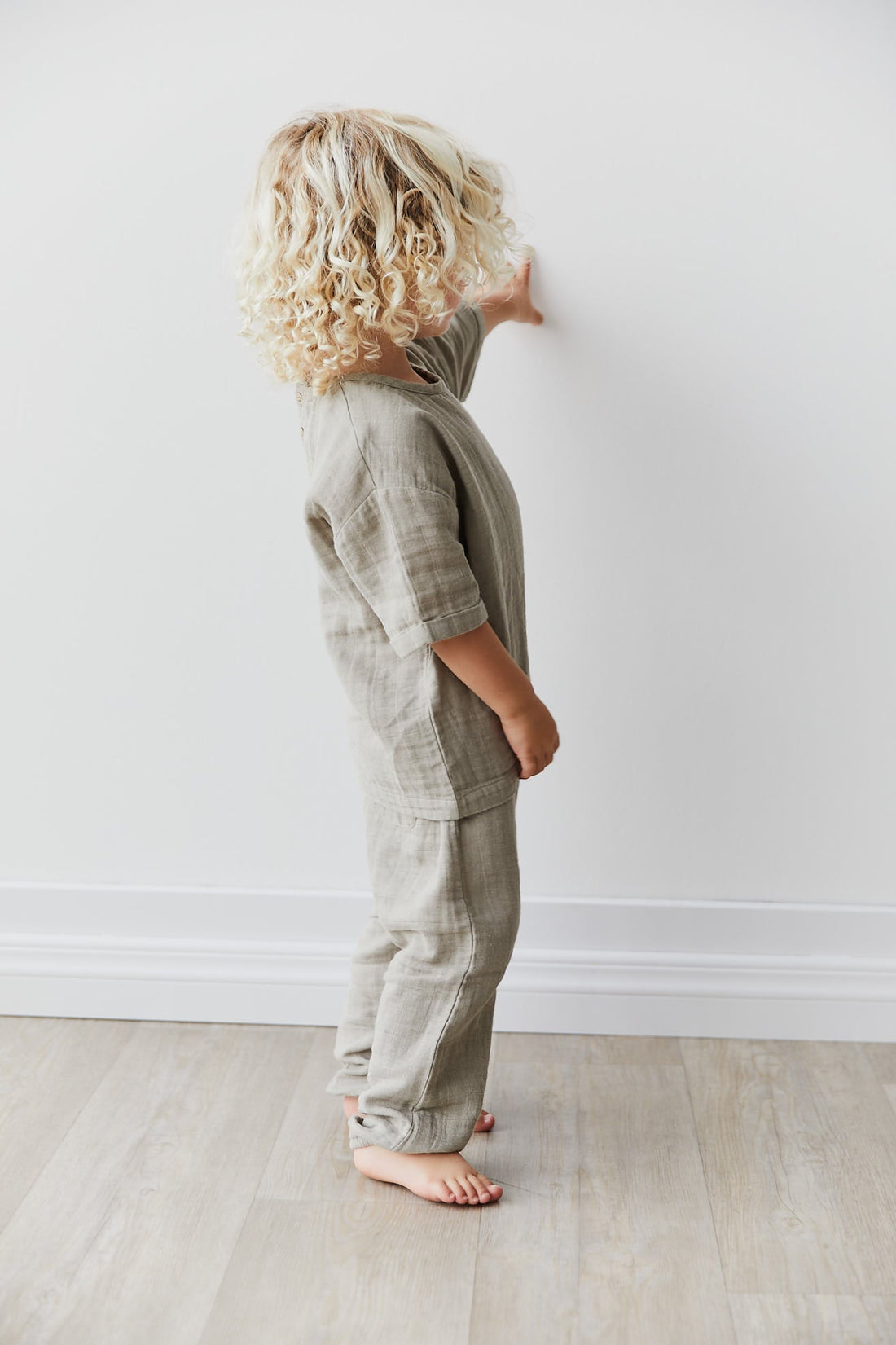Organic Cotton Muslin Rowan Pant in Twig by Jamie Kay