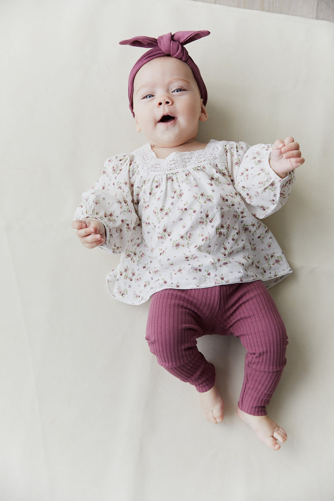 Cotton Modal Leggings in Petal by Jamie Kay