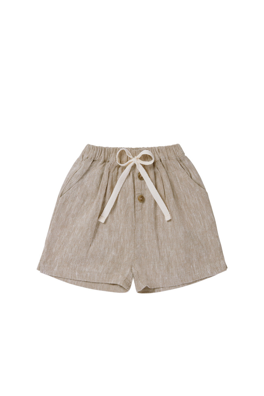 Nolan Linen/Cotton Short in Almond by Jamie Kay