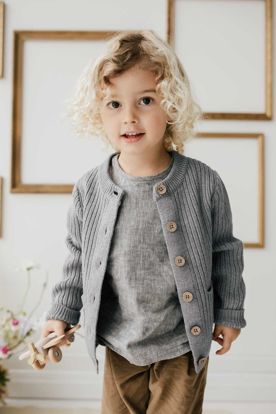 Jesse Cardigan in Heron Marle by Jamie Kay