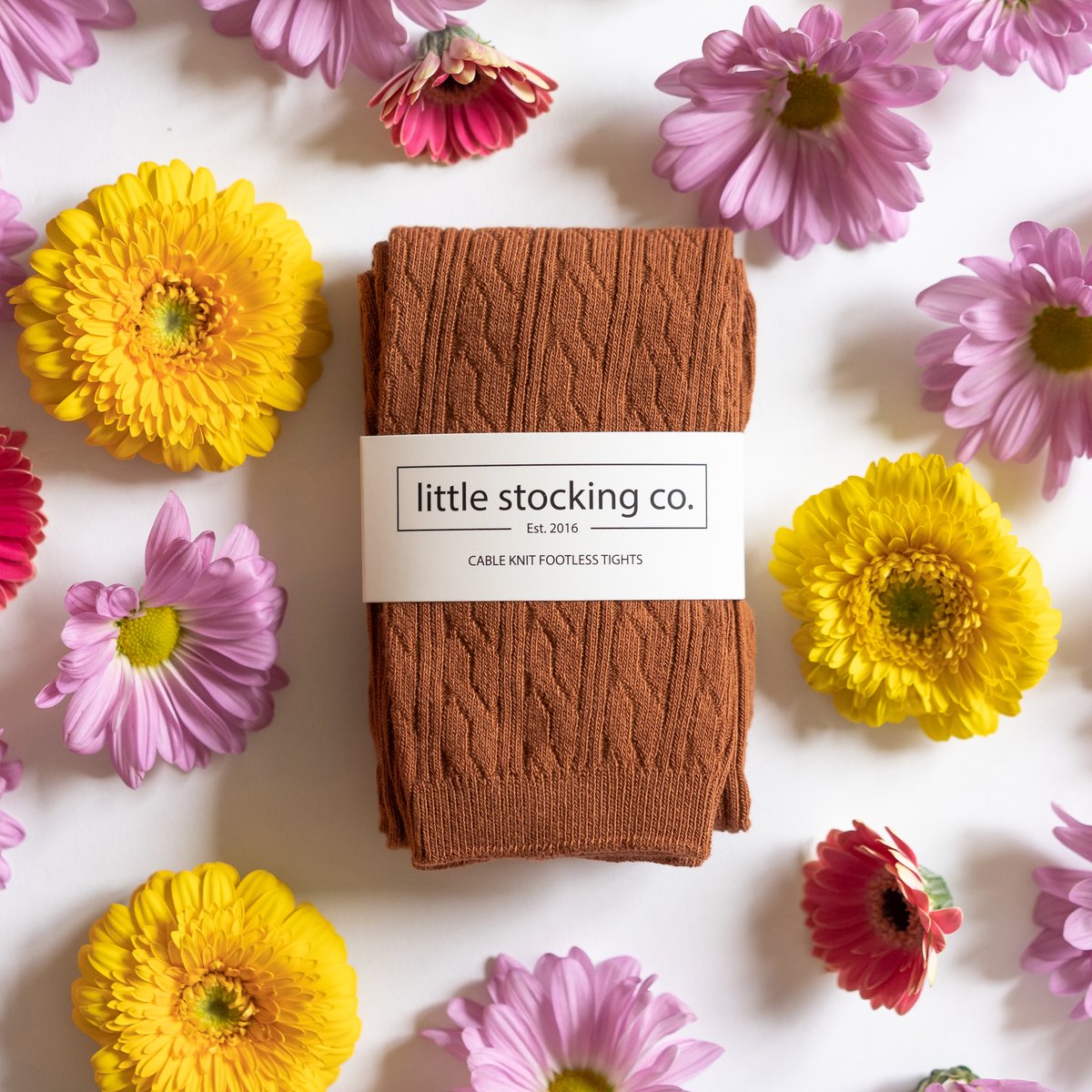 Cable Knit Footless Tights by Little Stocking Co.