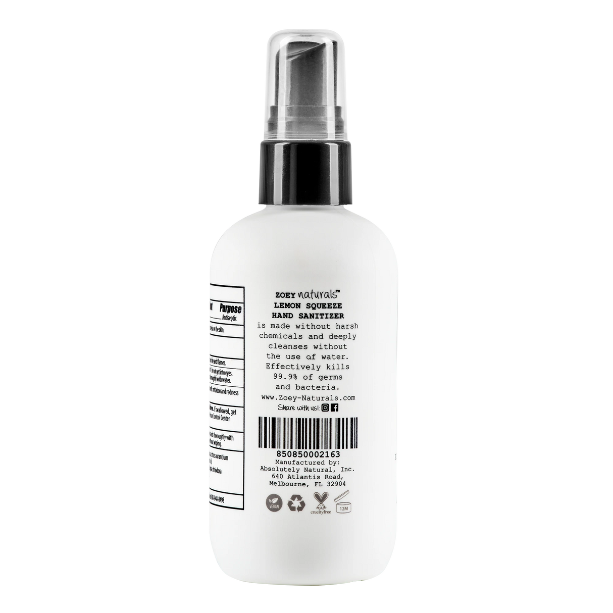 Zoey Naturals - Lemon Squeeze Hand Sanitizer