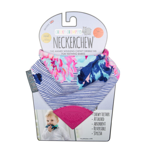 Cheeky Chompers - Neckerchew - Floral Stripe