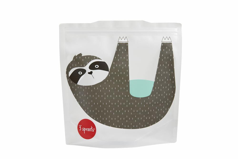 Reusable Sandwich Bags in Sloth 2-pk by 3 Sprouts