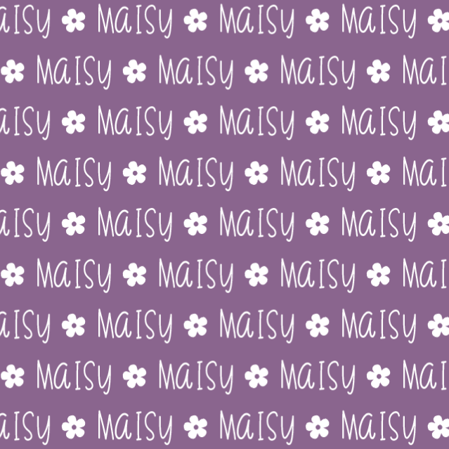 Sugar + Maple Plush Minky Fleece Personalized Blanket | Flower Icon Repeating Name