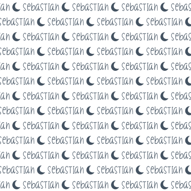 Sugar + Maple Plush Minky Fleece Personalized Blanket | Moon Icon Repeating Name