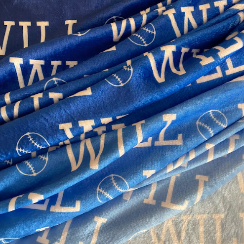 Sugar + Maple Plush Minky Fleece Personalized Blanket | Atmosphere Ombre