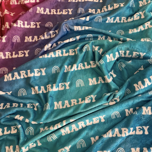 Sugar + Maple Plush Minky Fleece Personalized Blanket | Jewel Ombre