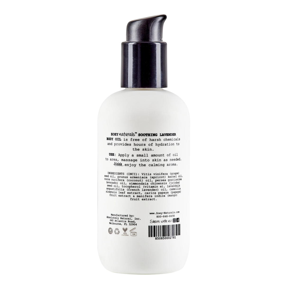 Zoey Naturals - Soothing Lavender Body Oil