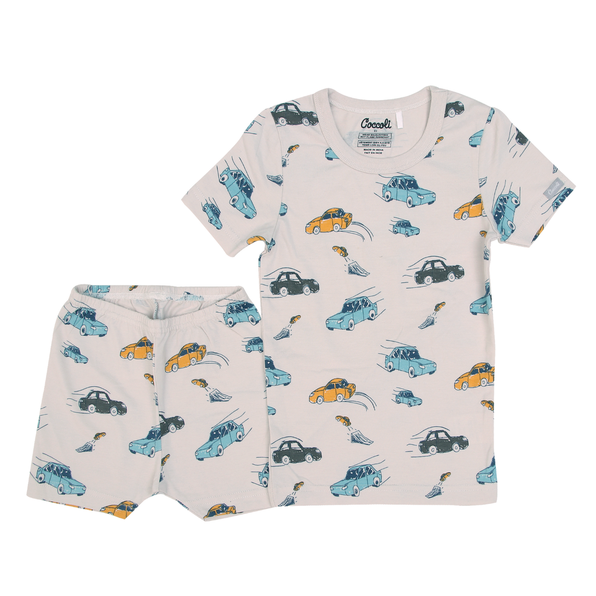 Short Sleeve Pajama in Cars by Coccoli
