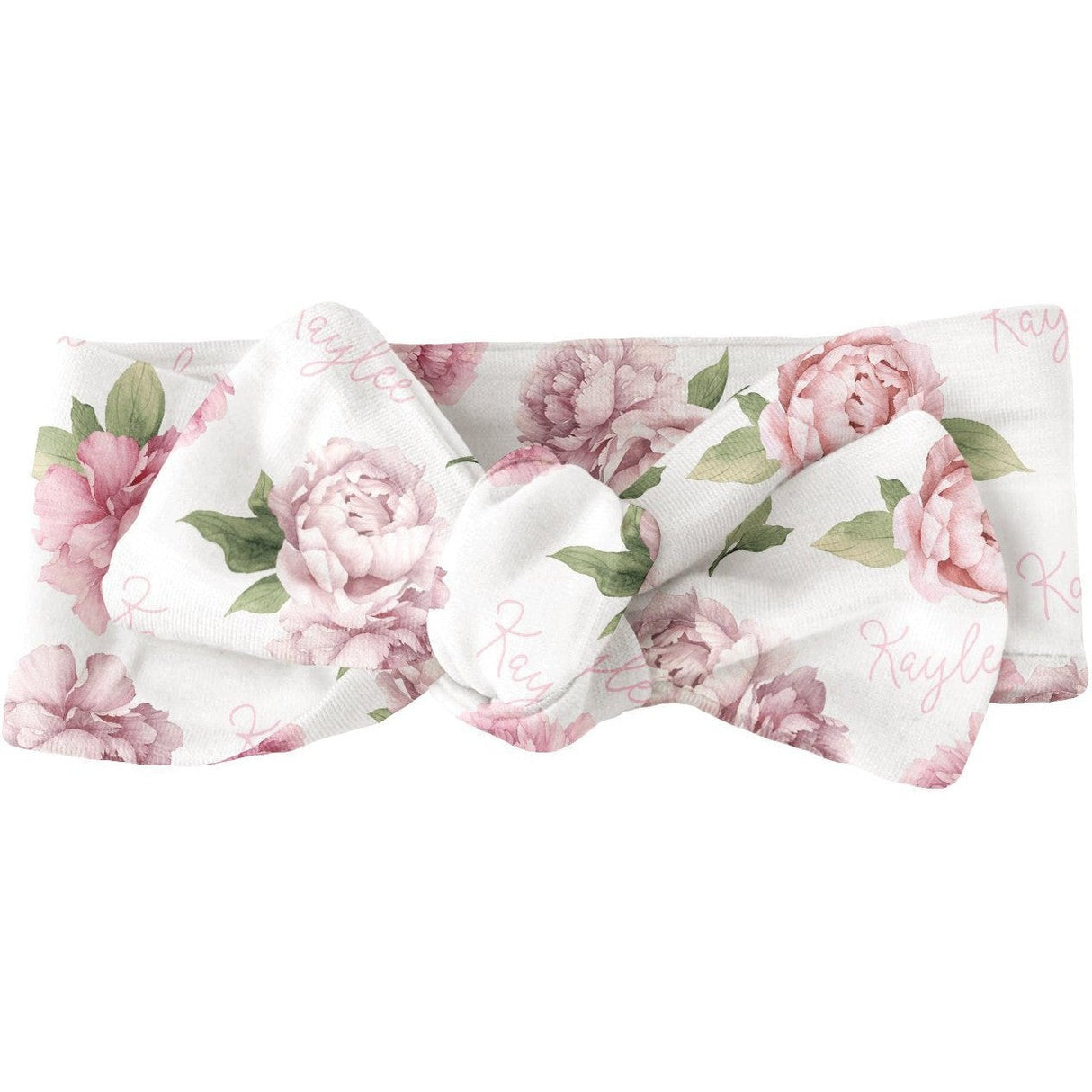 Sugar + Maple Personalized Bow | Peonies