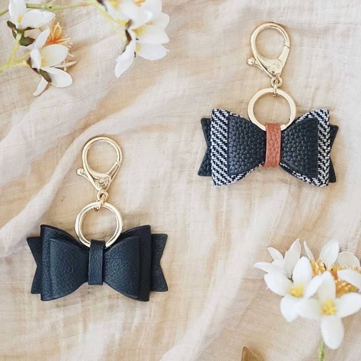 Coffee & Cream Boss Bow™ Keychain Charm by Itzy Ritzy