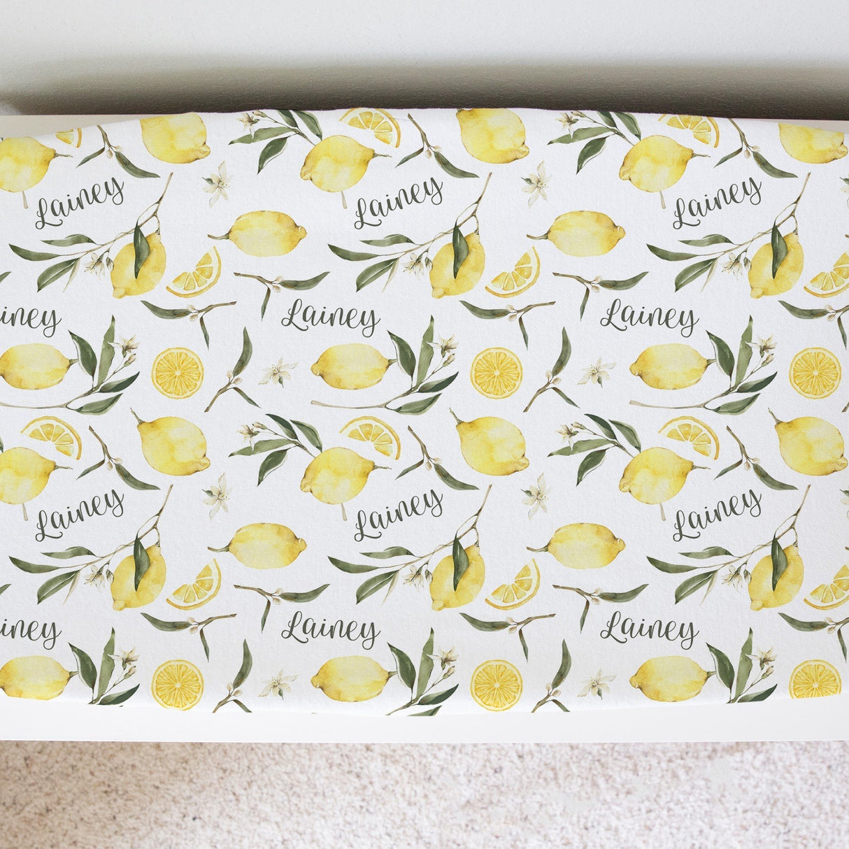 Sugar + Maple Personalized Changing Pad Cover | Easy Peezy