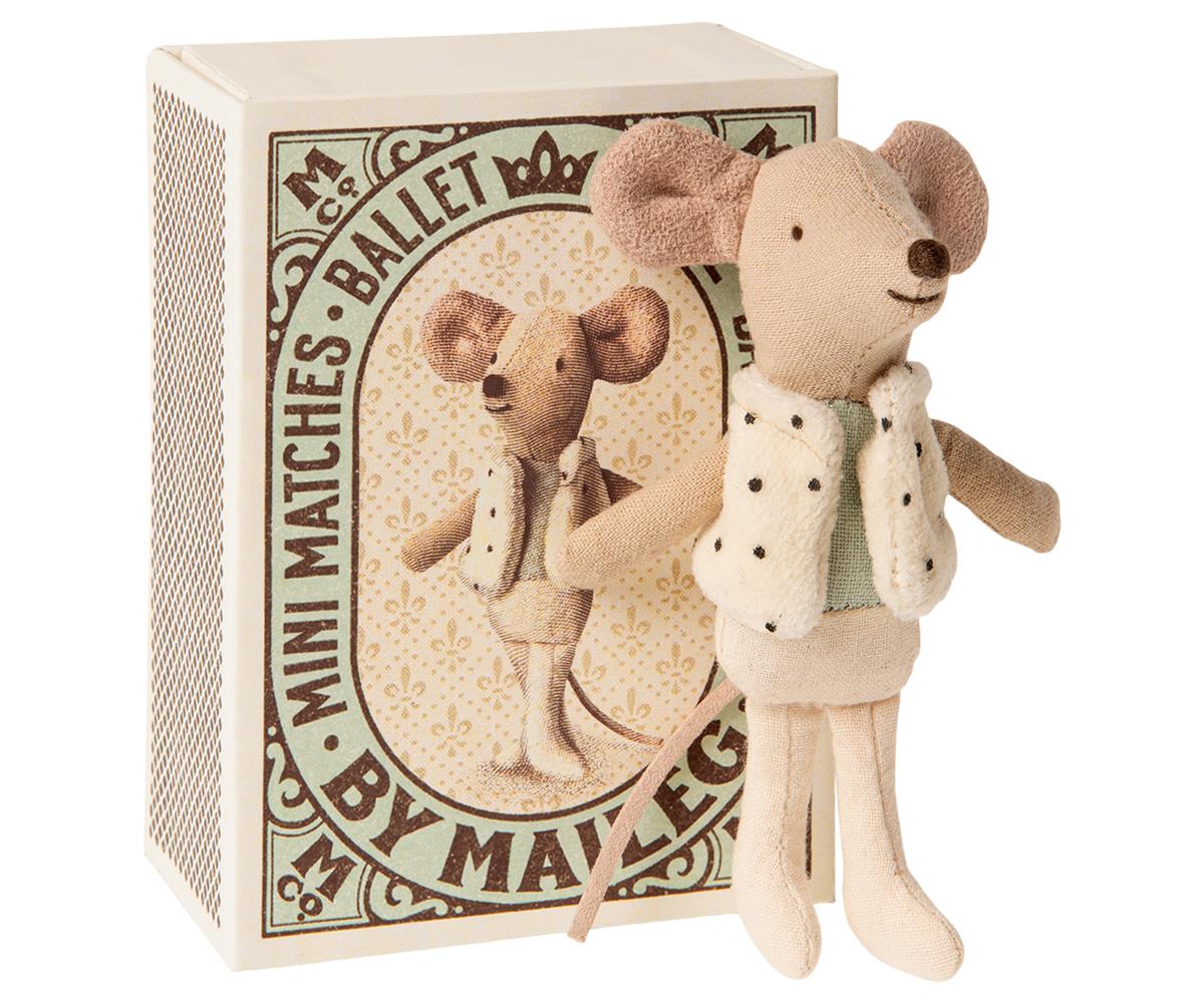 Dancer in Matchbox Little brother Mouse by Maileg