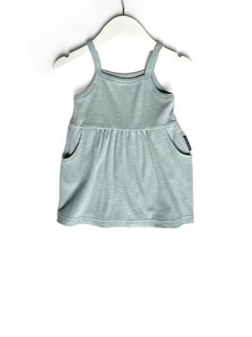 Ribbed Tank Dress in Sea Side by Little Bipsy