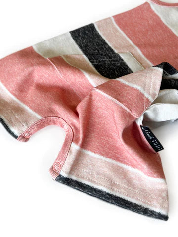 Washed Stripe Shorty Romper by Little Bipsy