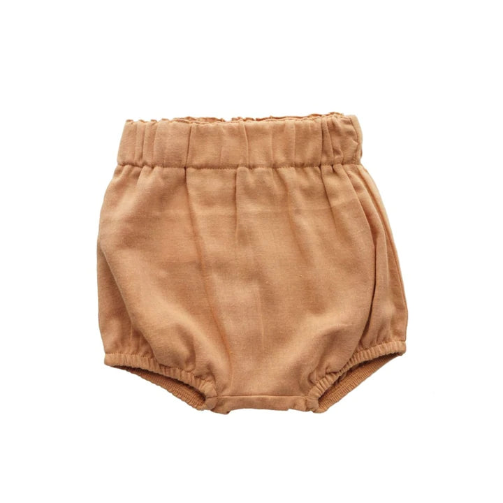 Emerson - Mustard Cotton Gauze Baby Bloomers