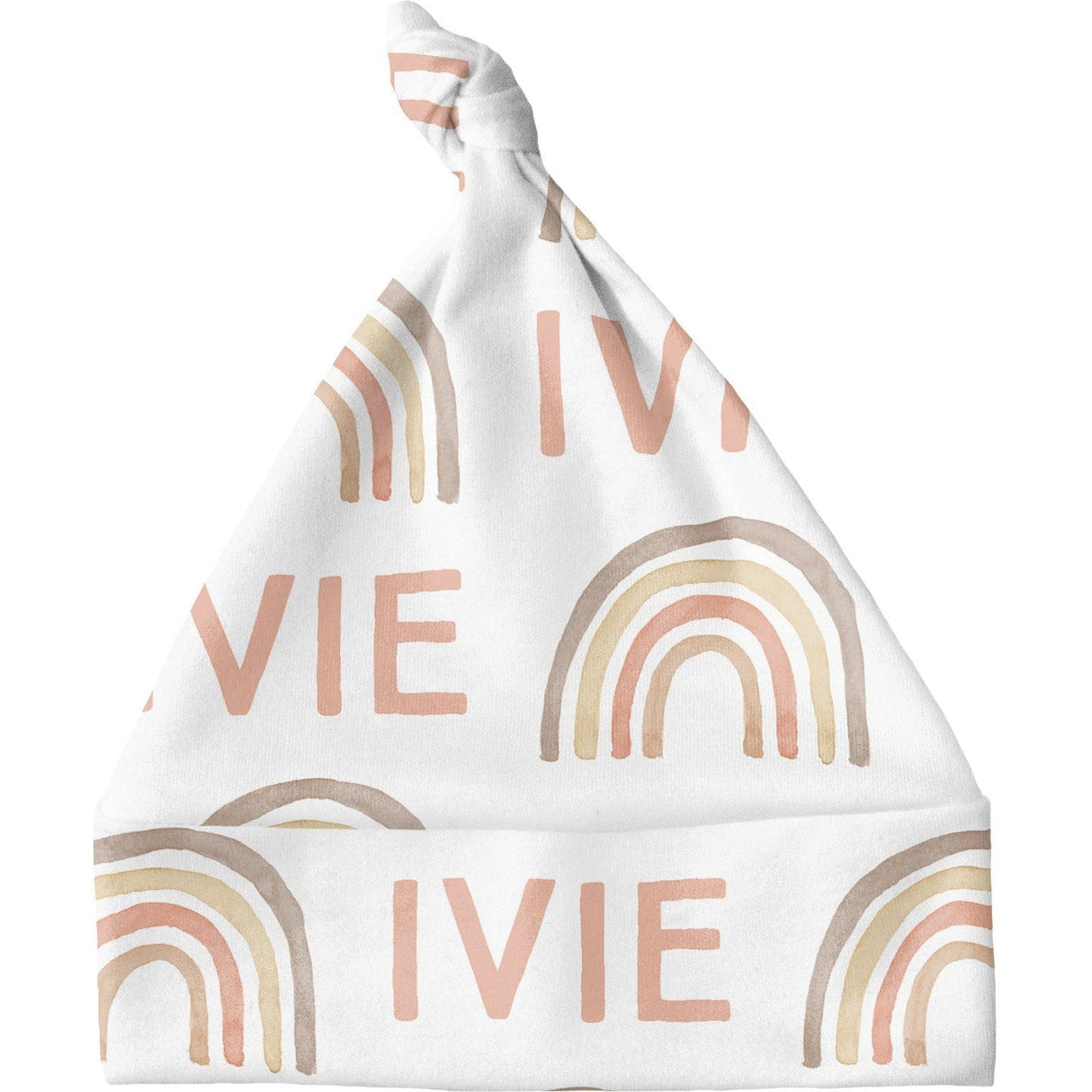 Sugar + Maple Personalized Knotted Baby Hat | Rainbow