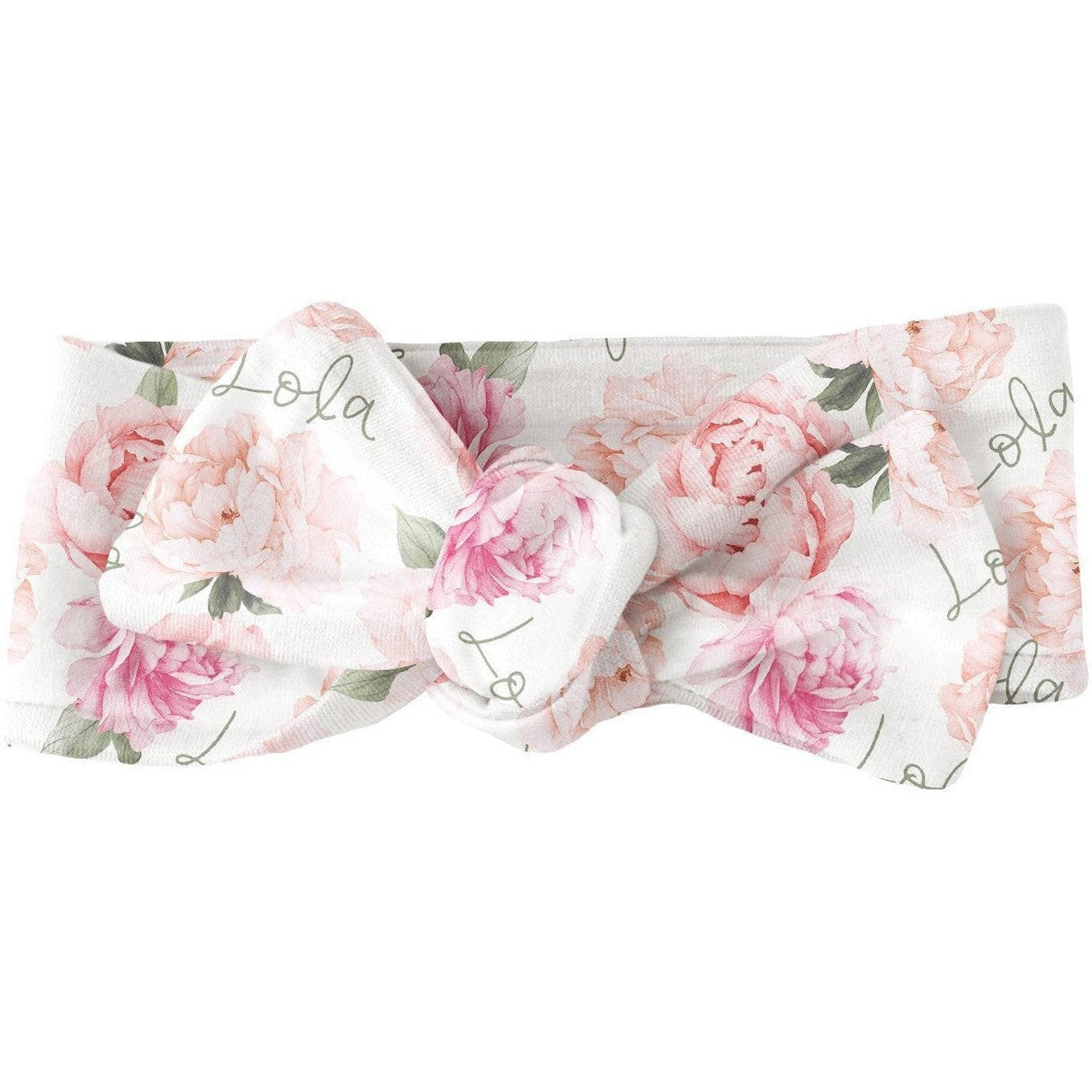 Sugar + Maple Personalized Bow | Peonies