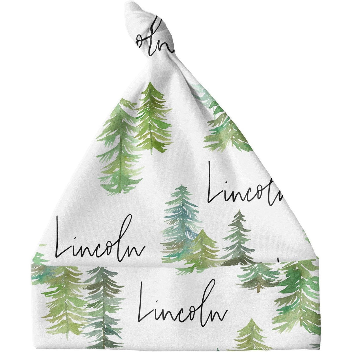 Sugar + Maple Personalized Knotted Baby Hat | Pine Tree