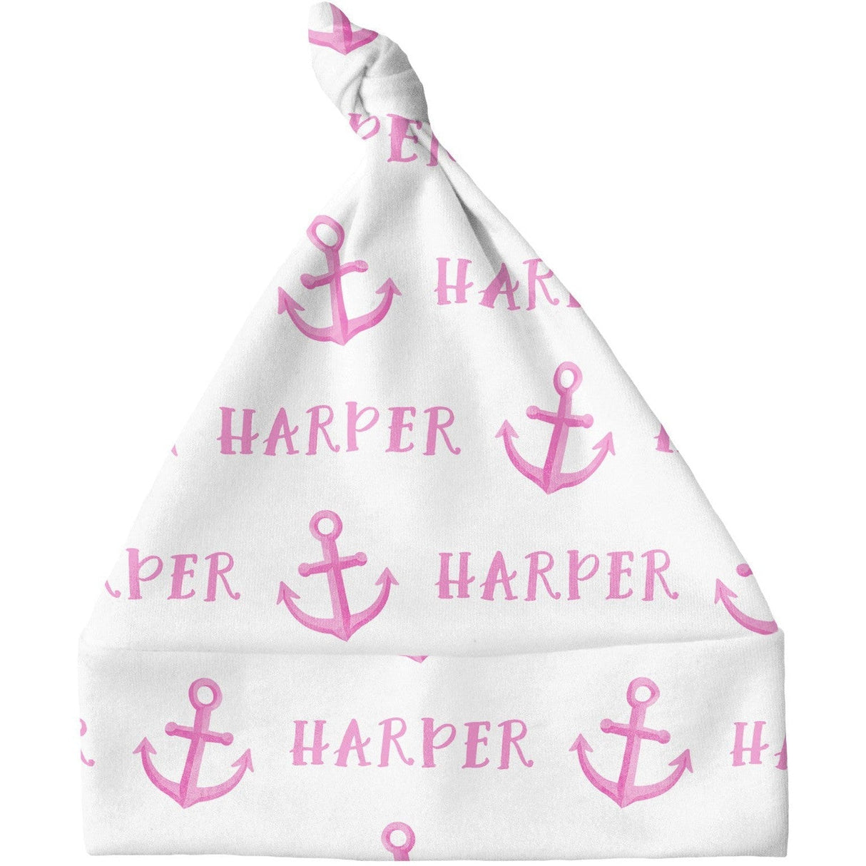 Sugar + Maple Personalized Knotted Baby Hat | Anchor