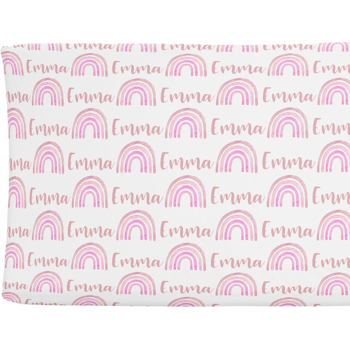Sugar + Maple Personalized Changing Pad Cover | Rainbow