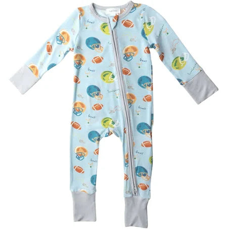 Angel Dear - 2-Way Ruffle Zipper Romper - Football