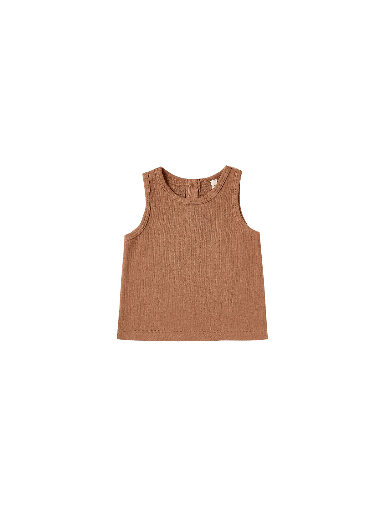 Woven Tank in Rust by Quincy Mae