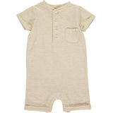 Camborne Henley Romper - Beige Ribbed by Me & Henry