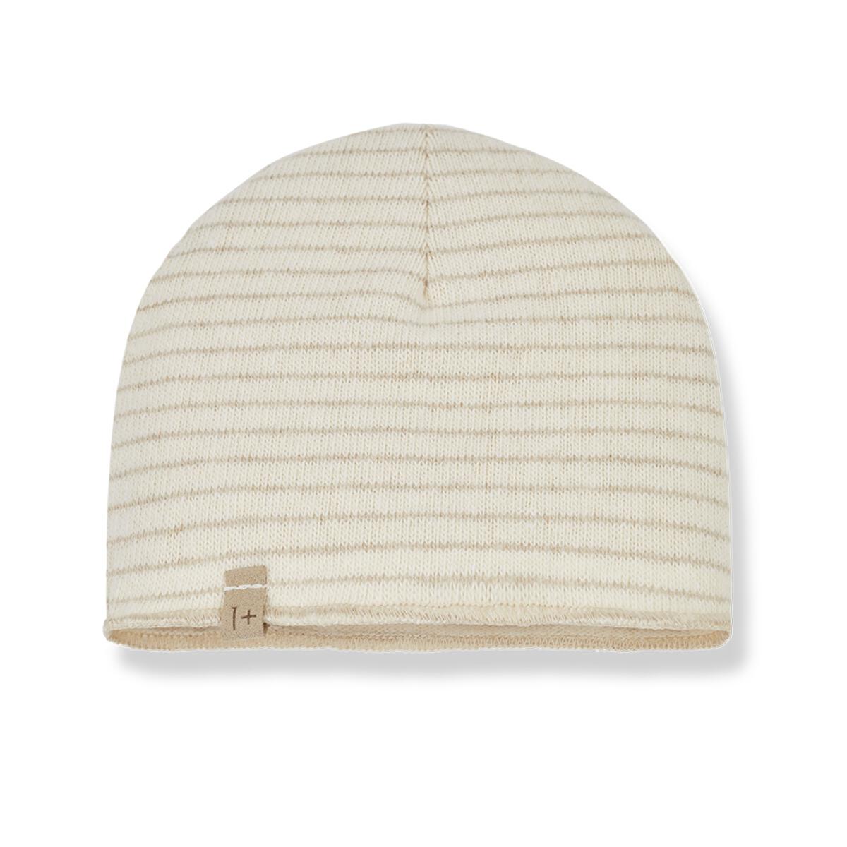 honore beanie in ecru by 1+ in the family