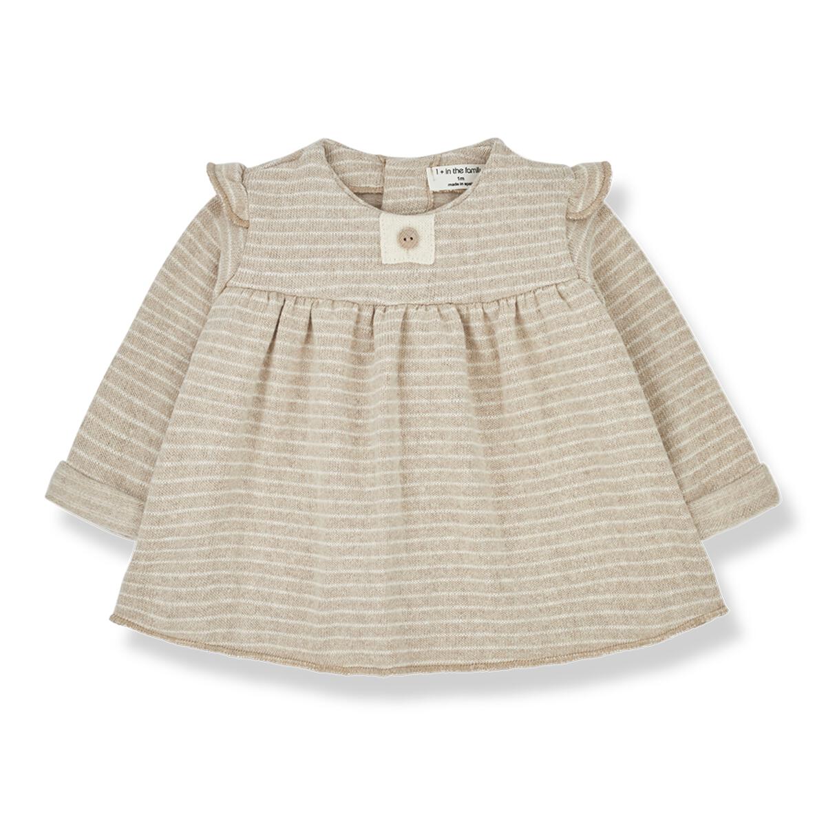 lili dress in beige by 1+ in the family