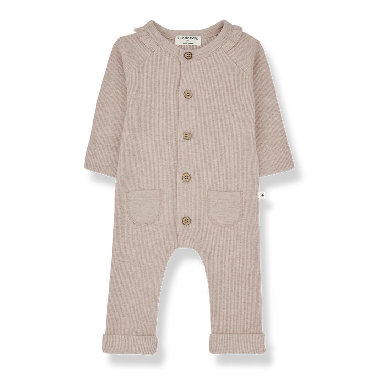 marie girly jumpsuit in nude by 1+ in the family