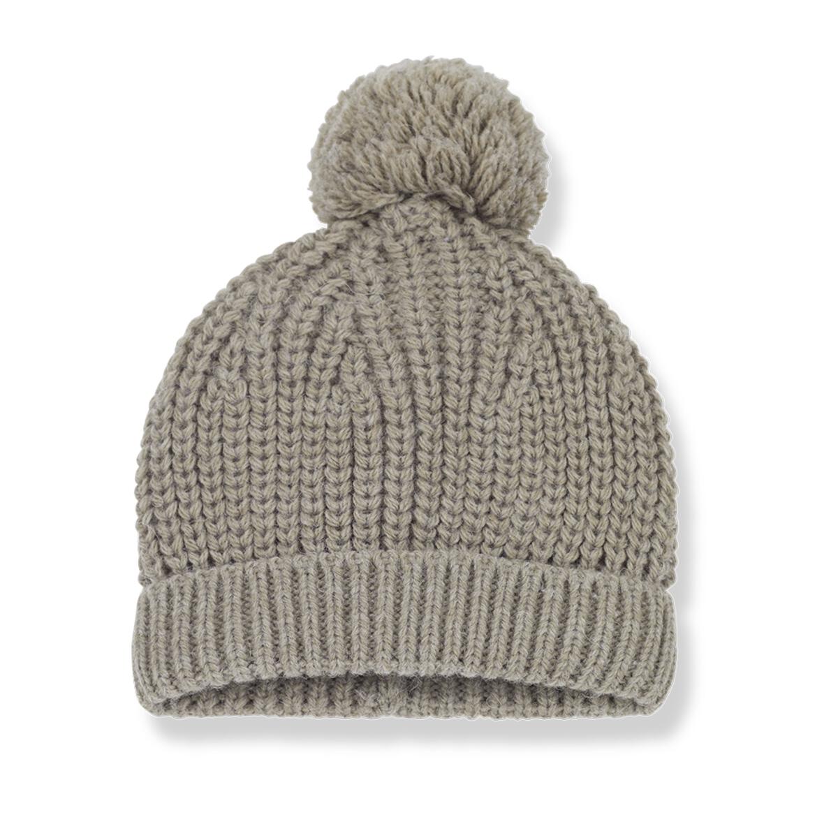 erna beanie in taupe by 1+ in the family