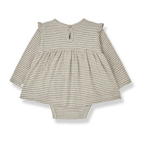 izet body dress in oatmeal-taupe by 1+ in the family