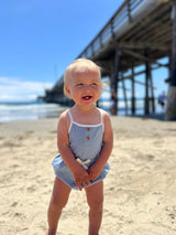 Karter Onesie in Blue Stripe by Vignette