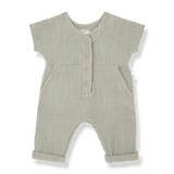 Adriano Short Sleeve Overall - Beige by 1+ in the family