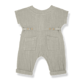 Adriano Short Sleeve Overall - Beige by 1+ in the family