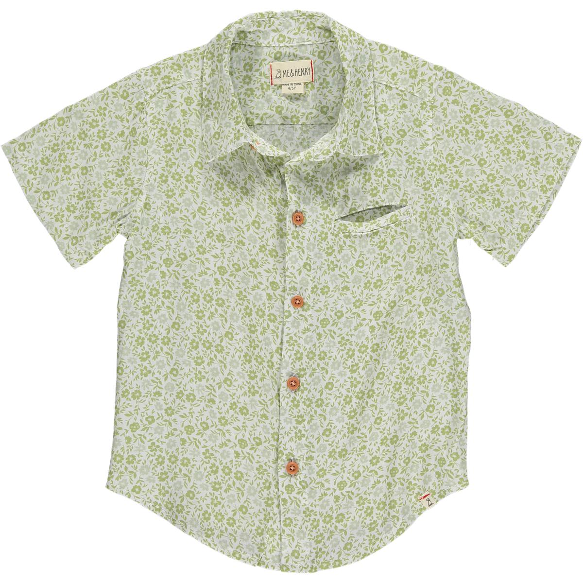 Newport Shirt - Green Floral by Me & Henry