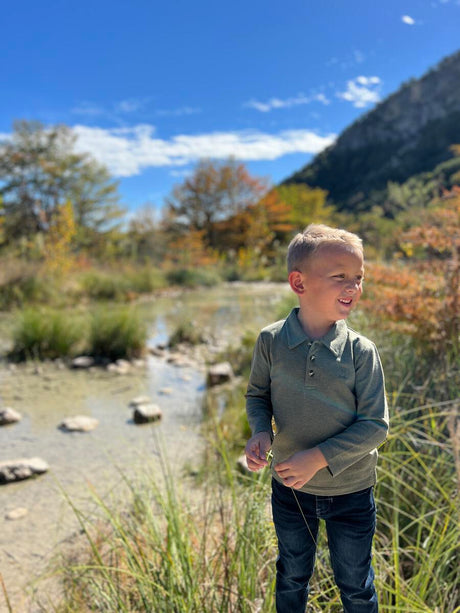 Sage Spencer Pique Polo by Me & Henry