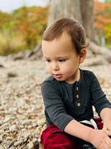 Charcoal Rib Aynor Onesie by Me & Henry